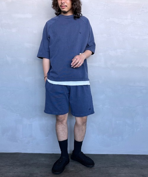 JEANS FACTORY （ジーンズファクトリー）の「[ONEITA/オニータ] POWER-T ワンポイント刺繍ロゴ ピグメントショートパンツ（その他パンツ・メンズ・ネイビー/グレー/ブラック・M/L）」の8枚目の写真