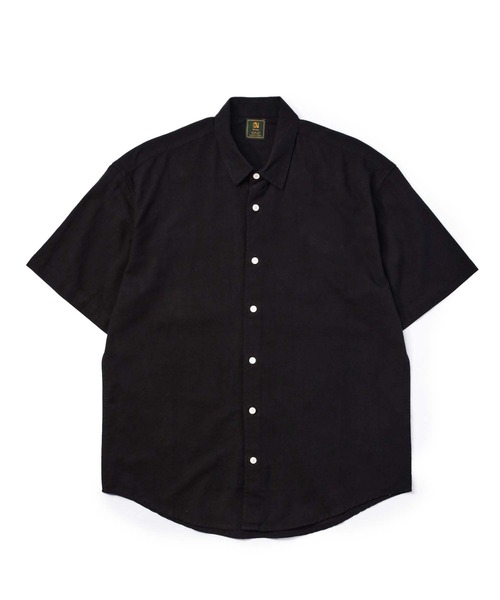 Noen（ノエン）の「半袖レギュラーカラーシャツ（シャツ/ブラウス・メンズ・ブラック/ベージュ・MEDIUM/LARGE）」の2枚目の写真