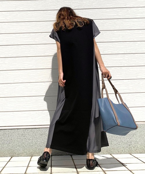 Q(キュー)の「フハクコンビワンピ(ワンピース・レディース・ブラック/ベージュ・MEDIUM)」の15枚目の写真