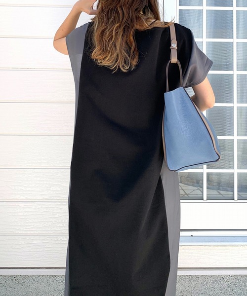 Q(キュー)の「フハクコンビワンピ(ワンピース・レディース・ブラック/ベージュ・MEDIUM)」の9枚目の写真