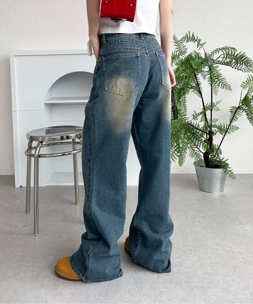 sedacle girl（セダクルガール）の「ヒップロゴオーバーダイデニム（デニムパンツ・レディース・インディゴブルー/ブラック/ライトブルー/ダークブルー/ブルー/グレー・SMALL/MEDIUM）」の16枚目の写真