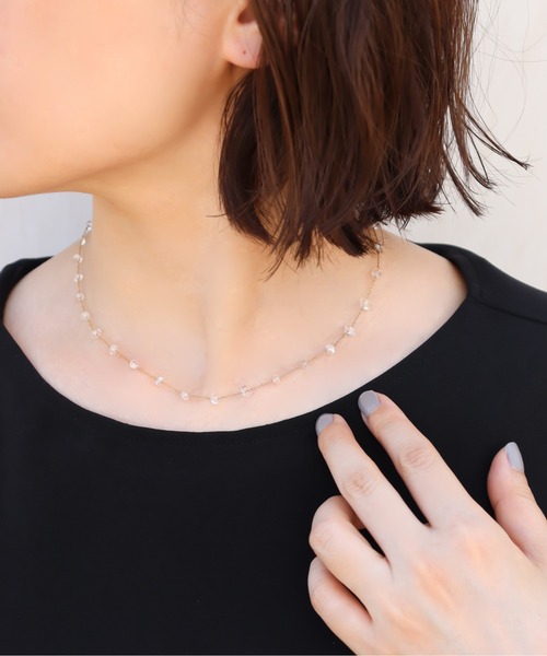 ieLS(イエルズ)の「金属アレルギー対応「ieLS」ステンレス クォーツネックレス(ネックレス・レディース・クリア・ONE SIZE)」の4枚目の写真