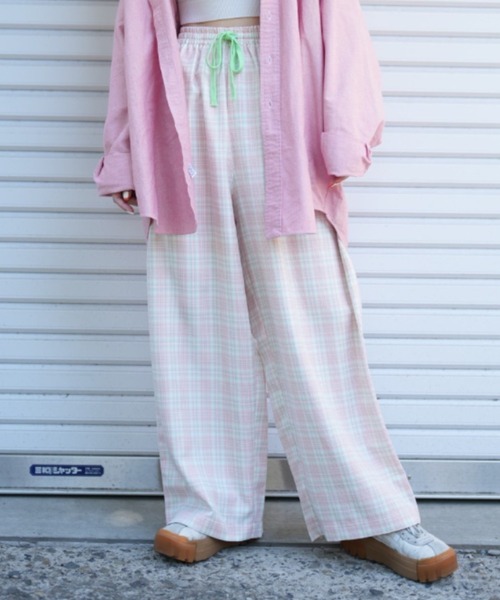 eLur（エラー）の「【eLur】チェックイージーパンツ（その他