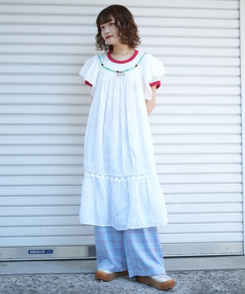 eLur(エラー)の「チェックイージーパンツ(その他パンツ・レディース・ブルー/グリーン/ピンク・MEDIUM/SMALL)」の4枚目の写真