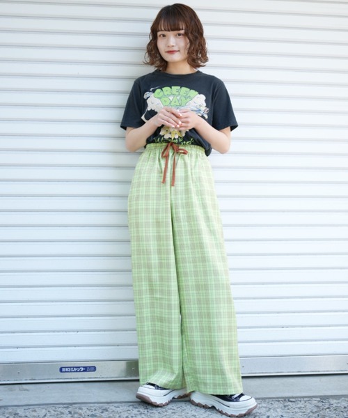 eLur(エラー)の「チェックイージーパンツ(その他パンツ・レディース・ブルー/グリーン/ピンク・MEDIUM/SMALL)」の11枚目の写真