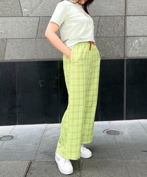 eLur(エラー)の「チェックイージーパンツ(その他パンツ・レディース・ブルー/グリーン/ピンク・MEDIUM/SMALL)」の8枚目の写真
