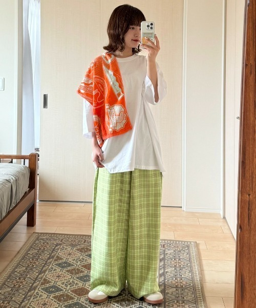 eLur(エラー)の「チェックイージーパンツ(その他パンツ・レディース・ブルー/グリーン/ピンク・MEDIUM/SMALL)」の19枚目の写真