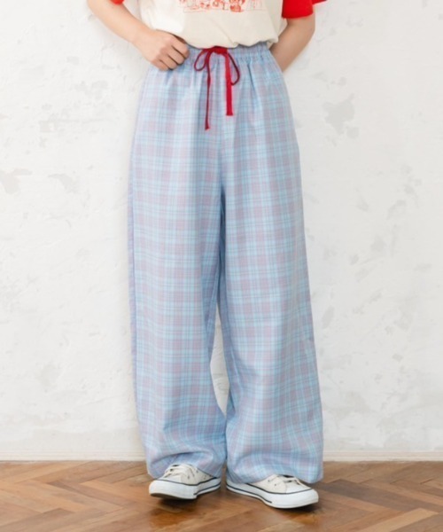 eLur(エラー)の「チェックイージーパンツ(その他パンツ・レディース・ブルー/グリーン/ピンク・MEDIUM/SMALL)」の22枚目の写真