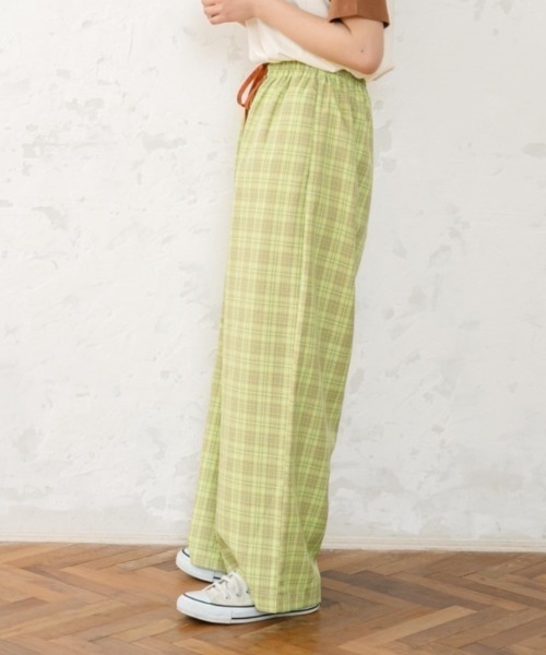 eLur(エラー)の「チェックイージーパンツ(その他パンツ・レディース・ブルー/グリーン/ピンク・MEDIUM/SMALL)」の14枚目の写真
