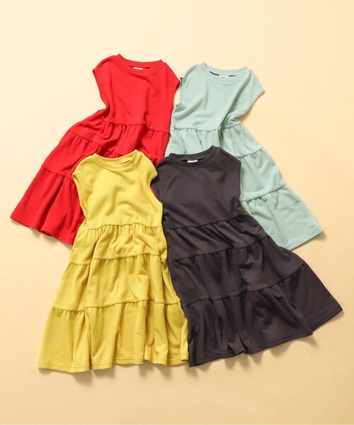 BREEZE（ブリーズ）の「【WEB限定】ティアードワンピース（ワンピース・キッズ・イエロー/ミント/レッド/ブラック・140/130/120/110/100/90/80）」の11枚目の写真