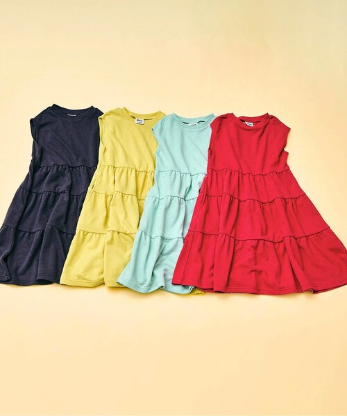 BREEZE（ブリーズ）の「【WEB限定】ティアードワンピース（ワンピース・キッズ・イエロー/ミント/レッド/ブラック・140/130/120/110/100/90/80）」の12枚目の写真