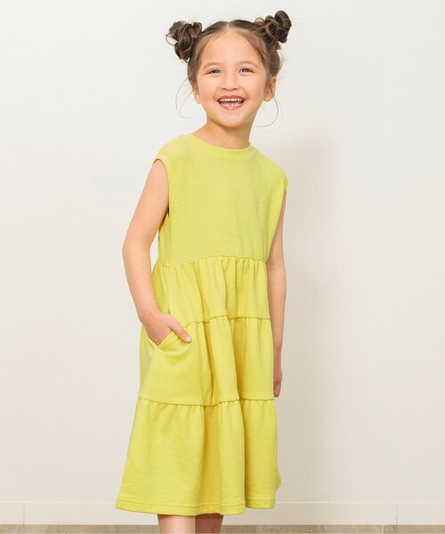 BREEZE（ブリーズ）の「【WEB限定】ティアードワンピース（ワンピース・キッズ・イエロー/ミント/レッド/ブラック・140/130/120/110/100/90/80）」の5枚目の写真