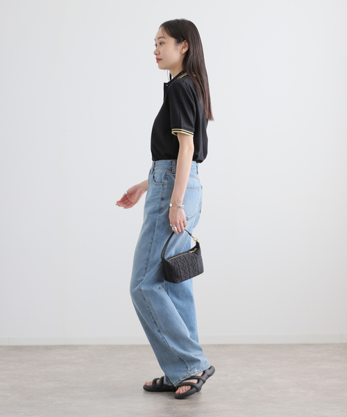 FRED PERRY（フレッドペリー）の「【FRED PERRY/フレッドペリー】TWIN TIPPED FRED PERRY SHIRT：カットソー（Tシャツ/カットソー・レディース・ブラック/ネイビー/ホワイト・MEDIUM/SMALL）」の6枚目の写真