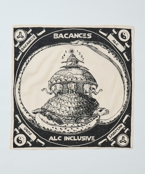 AlexanderLeeChang（アレキサンダーリーチャン）の「AlexanderLeeChang アレキサンダーリーチャン / BLC BANDANA [PTOLEMAIC] グラフィックプリントバンダナ / BC-052418（バンダナ/スカーフ・メンズ・ブルー/ピンク/ブラック・FREE）」の2枚目の写真