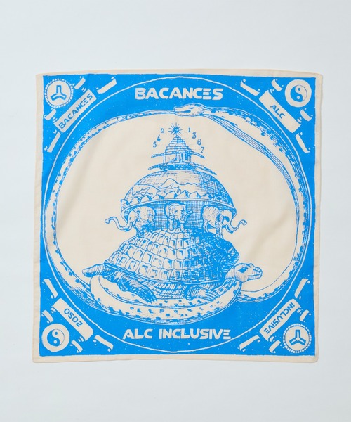 AlexanderLeeChang（アレキサンダーリーチャン）の「AlexanderLeeChang アレキサンダーリーチャン / BLC BANDANA [PTOLEMAIC] グラフィックプリントバンダナ / BC-052418（バンダナ/スカーフ・メンズ・ブルー/ピンク/ブラック・FREE）」の4枚目の写真