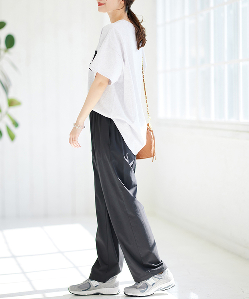 JOURNAL STANDARD（ジャーナルスタンダード）の「《追加4》ナイロンストレッチワイドパンツ（その他パンツ・レディース・アイボリー/ブルー/ブラック/ベージュ・38/40/34/36）」の9枚目の写真