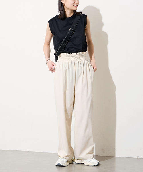 JOURNAL STANDARD ナイロンストレッチワイドパンツ34サイズ JOURNAL STANDARD パンツ 「追加4」ナイロンストレッチワイド