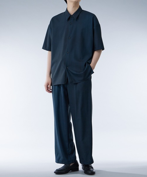 UNITED TOKYO（ユナイテッドトウキョウ）の「URBAN DYED イージーパンツ｜セットアップ着用可能（スラックス・メンズ・ネイビー/オリーブ・1/2）」の17枚目の写真