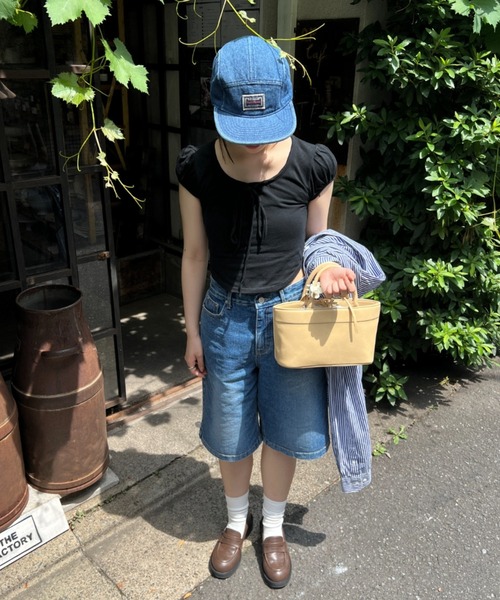 GIUNON（ジウノン）の「denim flat cap / デニムフラット