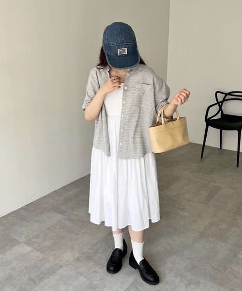 GIUNON(ジウノン)の「denim flat cap / デニムフラットキャップ(キャップ・レディース・ブルー・FREE)」の15枚目の写真