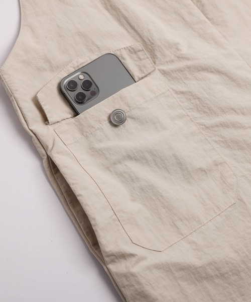 La-gemme（ラジェム）の「ワークサロペット（サロペット/オーバーオール・レディース・ベージュ/ブラック/カーキ・L/M）」の6枚目の写真