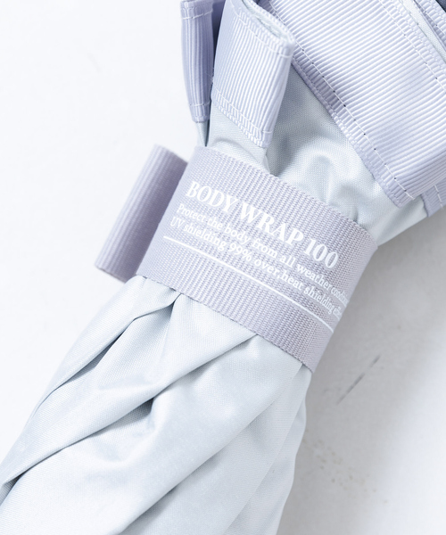 collex（コレックス）の「グログランテープ雨晴兼用折傘（折りたたみ傘・レディース・グレー/キャメル・フリー）」の11枚目の写真