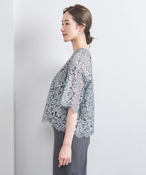 UNITED ARROWS（ユナイテッドアローズ）の「グリッターレース ブラウス（シャツ/ブラウス・レディース・シルバー・FREE）」の5枚目の写真