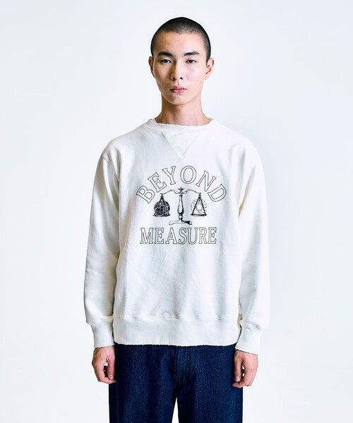 City Ambient Products（シティアンビエントプロダクツ）の「City Ambient Products: ダメージ グラフィック プリント スウェット（スウェット・メンズ・オフホワイト/クリーム/ロイヤルブルー/ダークグレー・SMALL/LARGE/MEDIUM）」の20枚目の写真