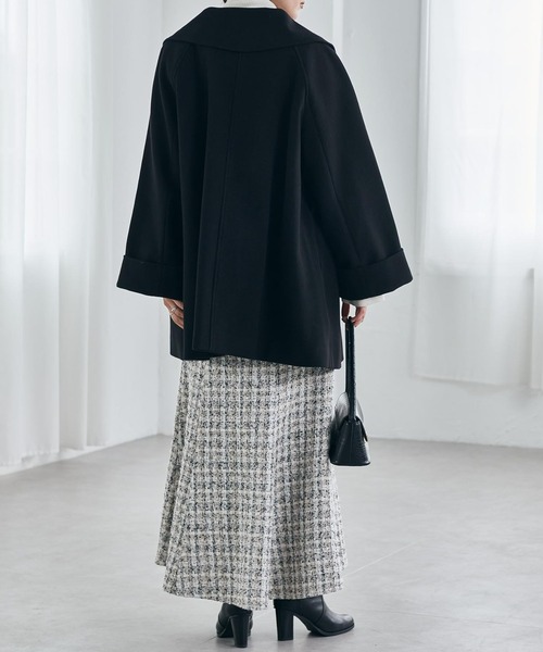 RANAN（ラナン）の「ウール調ビッグカラーガウンコート（その他アウター・レディース・ブラック/モカ/アイボリー・LL/L/M）」の14枚目の写真