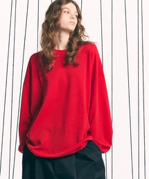 《UNISEX》18G Anti-Pilling Milan Ribs Washable Wool Prime-Over Crew Neck Knit Pullover/18G アンチピリングミラノリブウォッシャブルウールプライムオーバークルーネックニットプルオーバー【MAISON SPECIAL/メゾンスペシャル】
