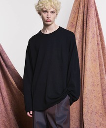 MAISON SPECIAL | 《UNISEX》18G Anti-Pilling Milan Ribs Washable Wool Prime-Over Crew Neck Knit Pullover/18G アンチピリングミラノリブウォッシャブルウールプライムオーバークルーネックニットプルオーバー【MAISON SPECIAL/メゾンスペシャル】(ニット/セーター)