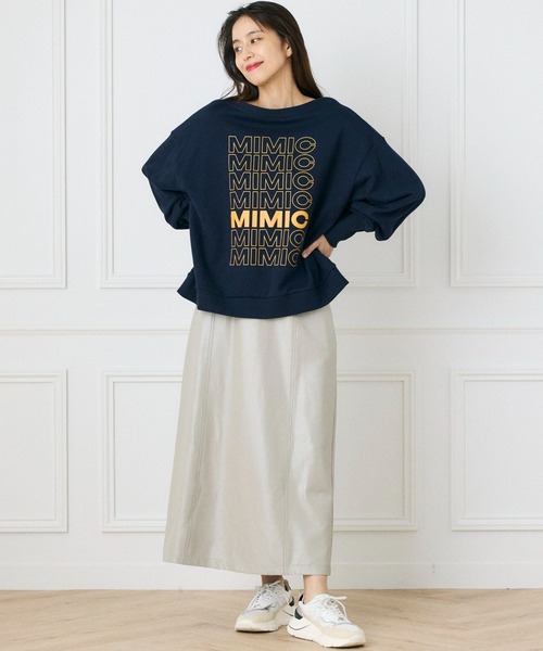 【セール】前後2WAYボートネックロゴスウェット（スウェット）｜INED CLARO（イネドクラロ）