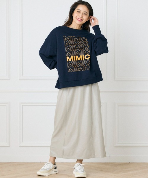 【セール】前後2WAYボートネックロゴスウェット（スウェット）｜INED CLARO（イネドクラロ）