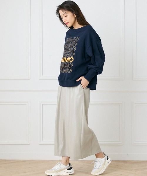 【セール】前後2WAYボートネックロゴスウェット（スウェット）｜INED CLARO（イネドクラロ）