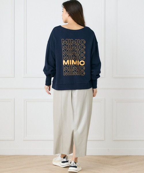 【セール】前後2WAYボートネックロゴスウェット（スウェット）｜INED CLARO（イネドクラロ）