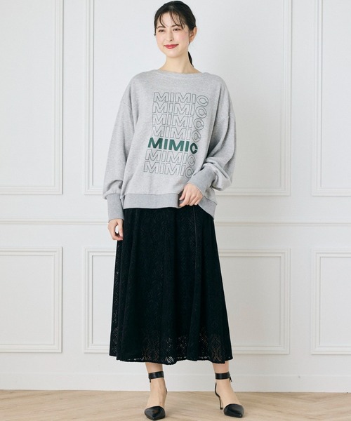 【セール】前後2WAYボートネックロゴスウェット（スウェット）｜INED CLARO（イネドクラロ）