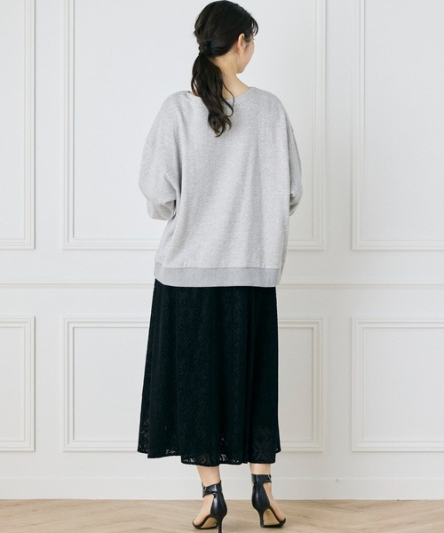 【セール】前後2WAYボートネックロゴスウェット（スウェット）｜INED CLARO（イネドクラロ）