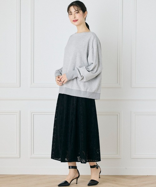 【セール】前後2WAYボートネックロゴスウェット（スウェット）｜INED CLARO（イネドクラロ）