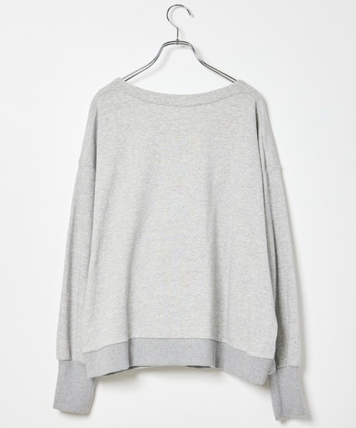 【セール】前後2WAYボートネックロゴスウェット（スウェット）｜INED CLARO（イネドクラロ）