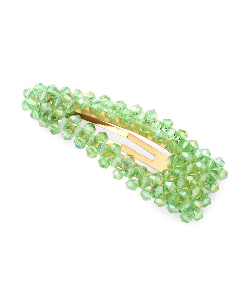 ANEMONE（アネモネ）の「カラービーズぱっちんピン（ヘアピン・レディース・ブラウン/グリーン/ブルー/クリア/レッド/ブラック/クリアブルー/エメラルド/グレー・FREE）」の5枚目の写真