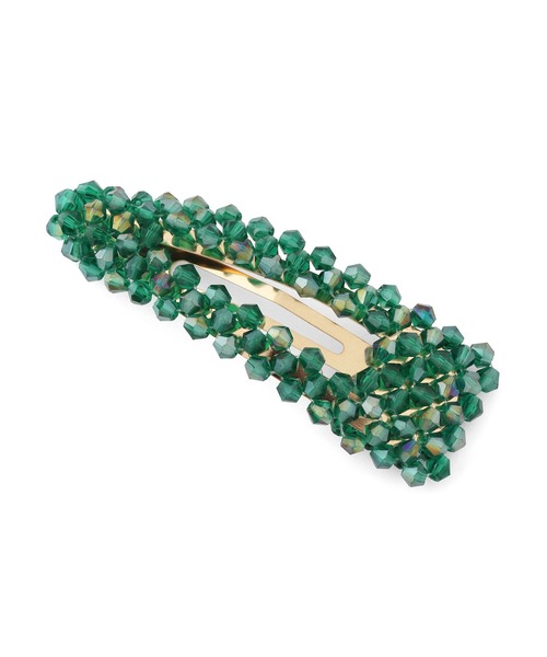 ANEMONE（アネモネ）の「カラービーズぱっちんピン（ヘアピン・レディース・ブラウン/グリーン/ブルー/クリア/レッド/ブラック/クリアブルー/エメラルド/グレー・FREE）」の6枚目の写真