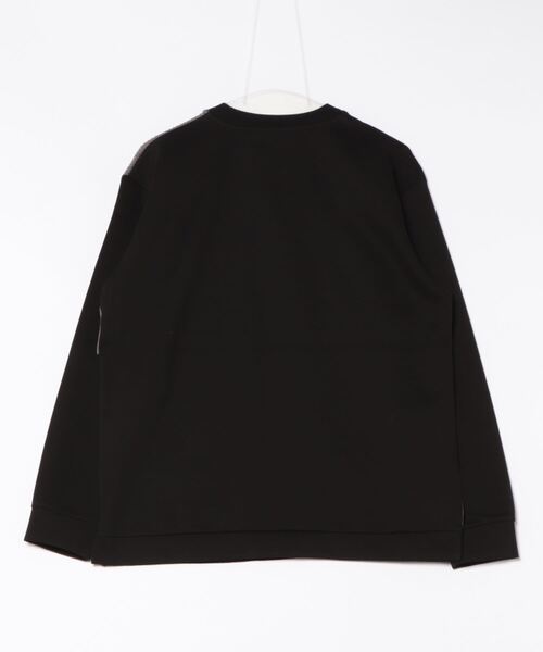 UNION STATION(ユニオンステーション)の「ニット×ポンチ パネル切り替え ドッキング クルーネックロンT(Tシャツ/カットソー・メンズ・ホワイト/ライトグレー/ブラック・M/L/LL)」の4枚目の写真