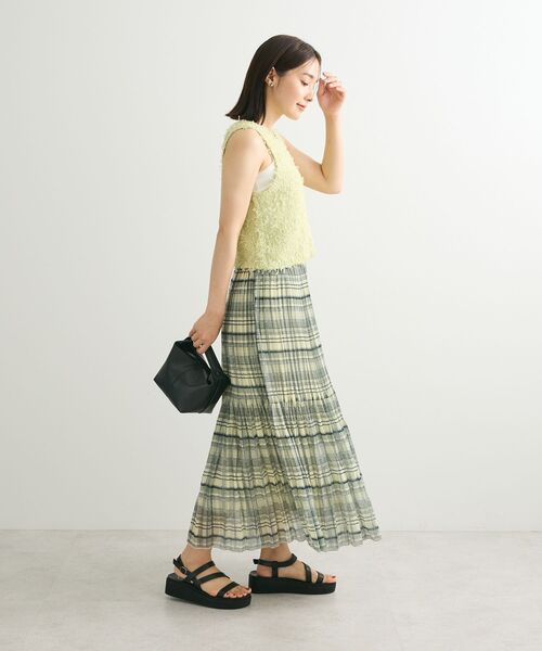 CYCLAS シクラス*23SS シアープリーツスカート グリーン CYCLAS シクラス*23SS シアープリーツスカート グリーンの通販
