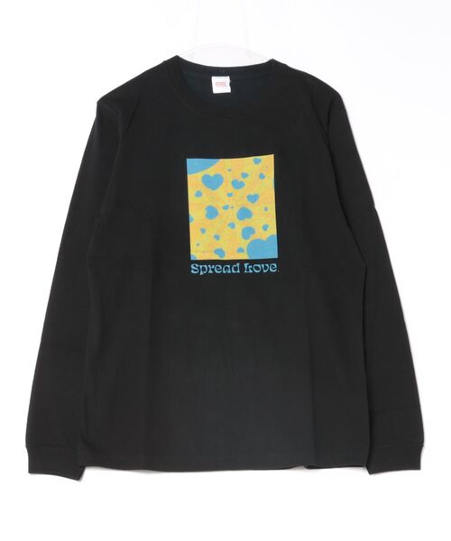 NO WAY(ノーウェイ)の「/Spread Love/オリジナルプリント L/S T(Tシャツ/カットソー・レディース・ブラック/ホワイト・LARGE/MEDIUM/SMALL)」の1枚目の写真