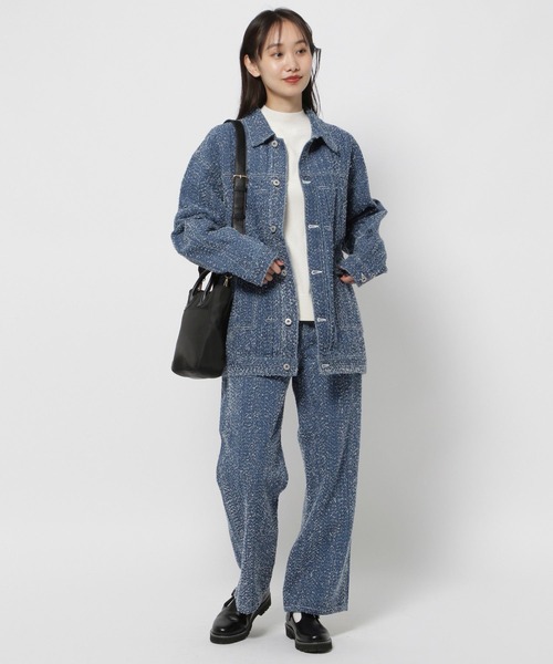 niko and...(ニコアンド)の「ツブツブジャガードジャケット(その他アウター・レディース・アイボリー/ブラック/インディゴブルー・FREE)」の15枚目の写真