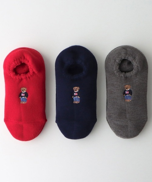 正規品♡クリスマスベア♡ソックス＆ウエストウォーマー POLO RALPH LAUREN レディース 足底滑り止め付き フラッグベア