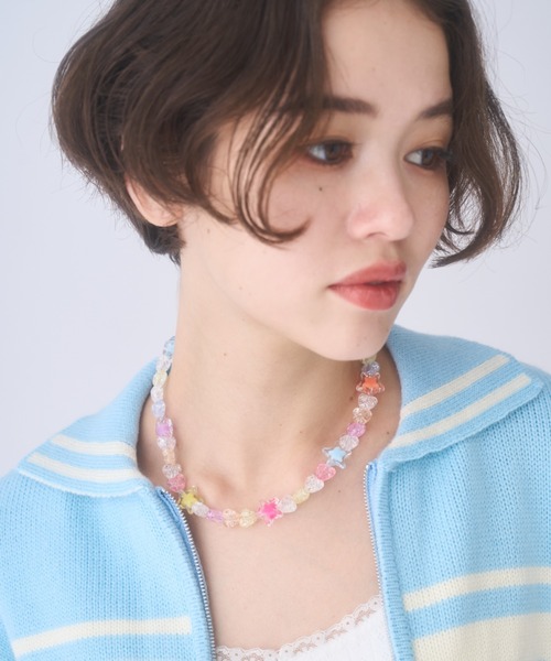 Multi motif beaded necklace / マルチモチーフビーズネックレス