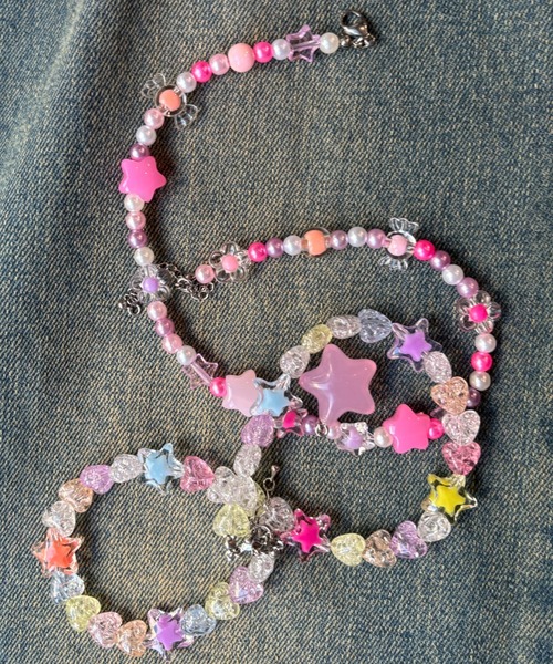 Multi motif beaded necklace / マルチモチーフビーズネックレス
