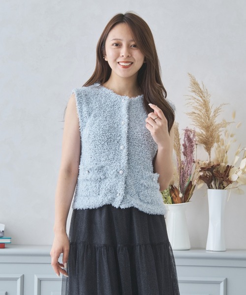 マユ【新品】2023ssデプレコンパクトコットンニットジレ マユ【新品】2023ssデプレコンパクトコットンニットジレ セール