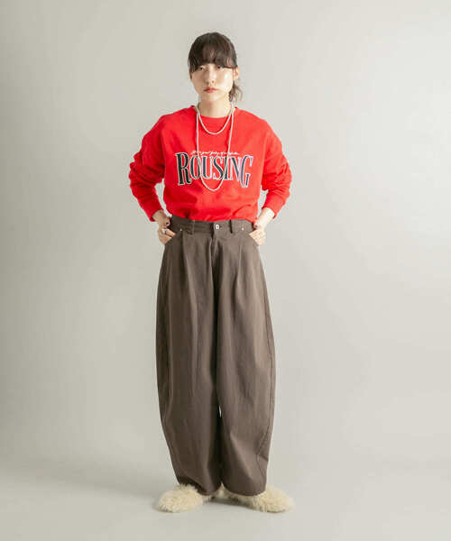 KBF（ケイビーエフ）の「『2サイズ展開』ワンタックコクーンパンツ